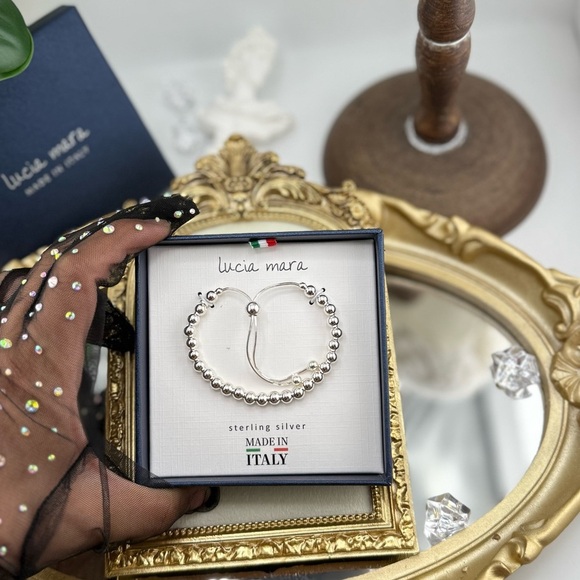 Lucia Mara Sterling Silver Beaded Bracelet – Made in Italy - Picture 7 of 7